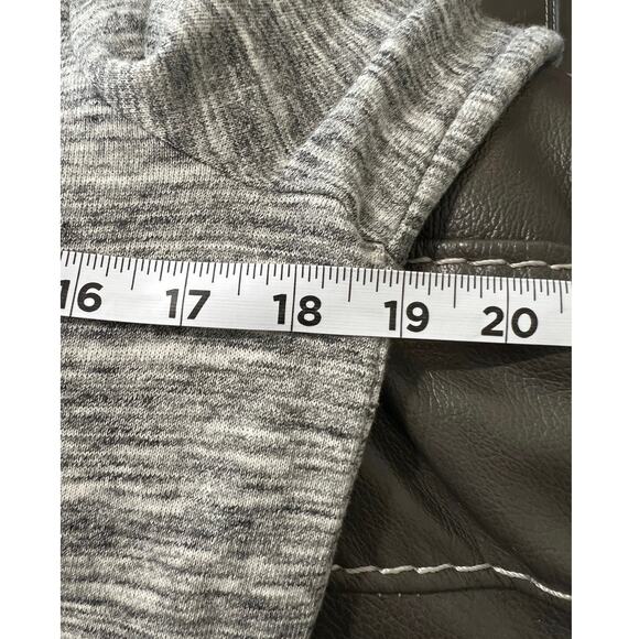 Anthropologie Saturday Sunday Open Front Sweatshirt Cardigan Black White Small - Picture 10 of 13